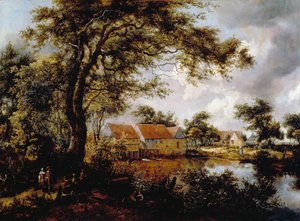 Wooded Landscape with a Water-mill